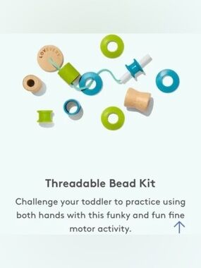 Lovevery Threadable Multi Color Bead Kit w cloth bag